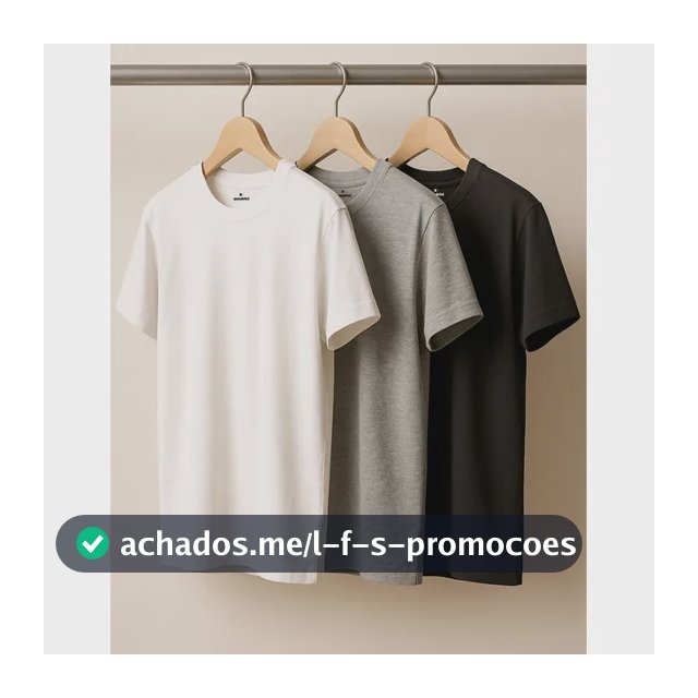 Kit 3 Camisetas Algodão Dia Dia Sandrini Básica Conforto