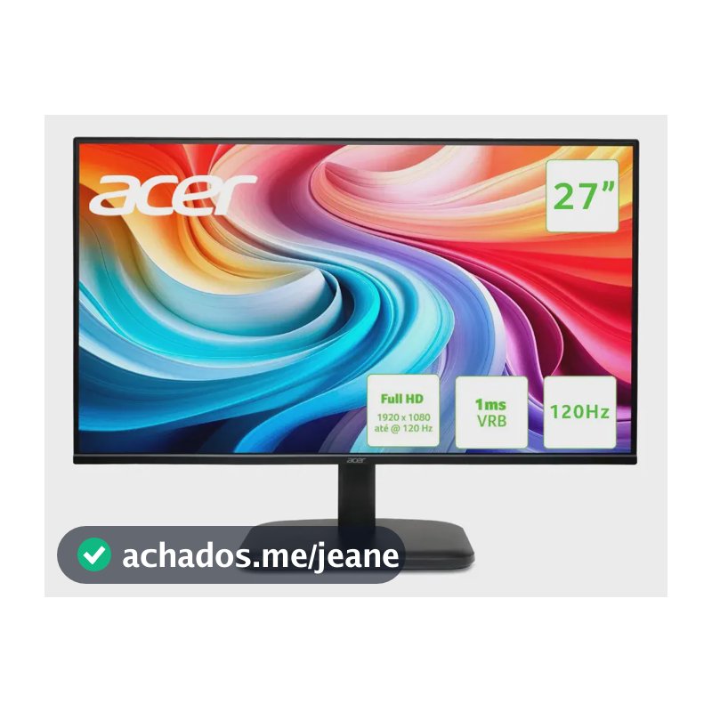 Monitor Gamer Acer EK271 GBI de 27" Full HD IPS 120Hz
