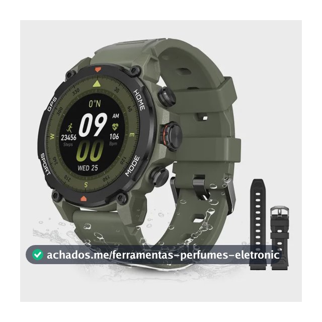 Relógio Smartwatch Aurafit G6 Com 5atm E Gps Verde Militar Verde Militar Sport Verde Militar/preto