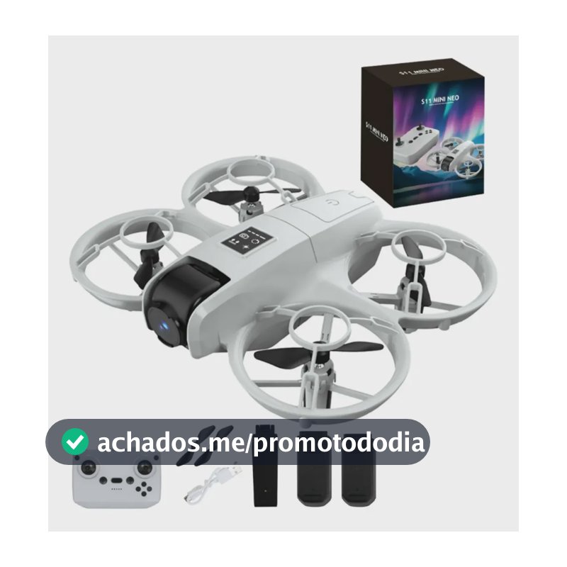 Mini Drone S11 Mini Quadricóptero Com Câmera E Manobras 360 Branco