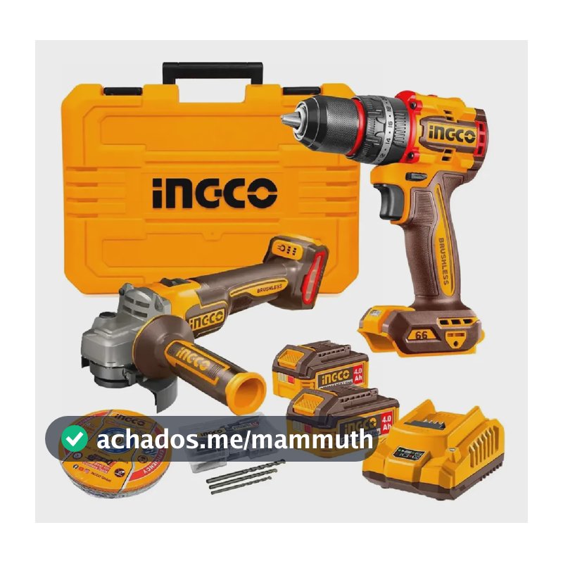 Kit Parafusadeira Furadeira Esmerilhadeira Ckli20256-9 Ingco
