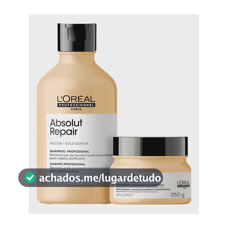Kit Gold Quinoa Protein Shampoo 300 E Máscara 250 - L'oréal