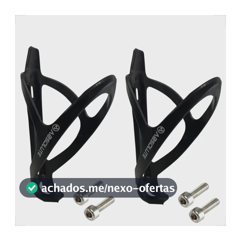 Kit 2 Suportes Garrafa Caramanhola Bicicleta Absolute Nylon Preto