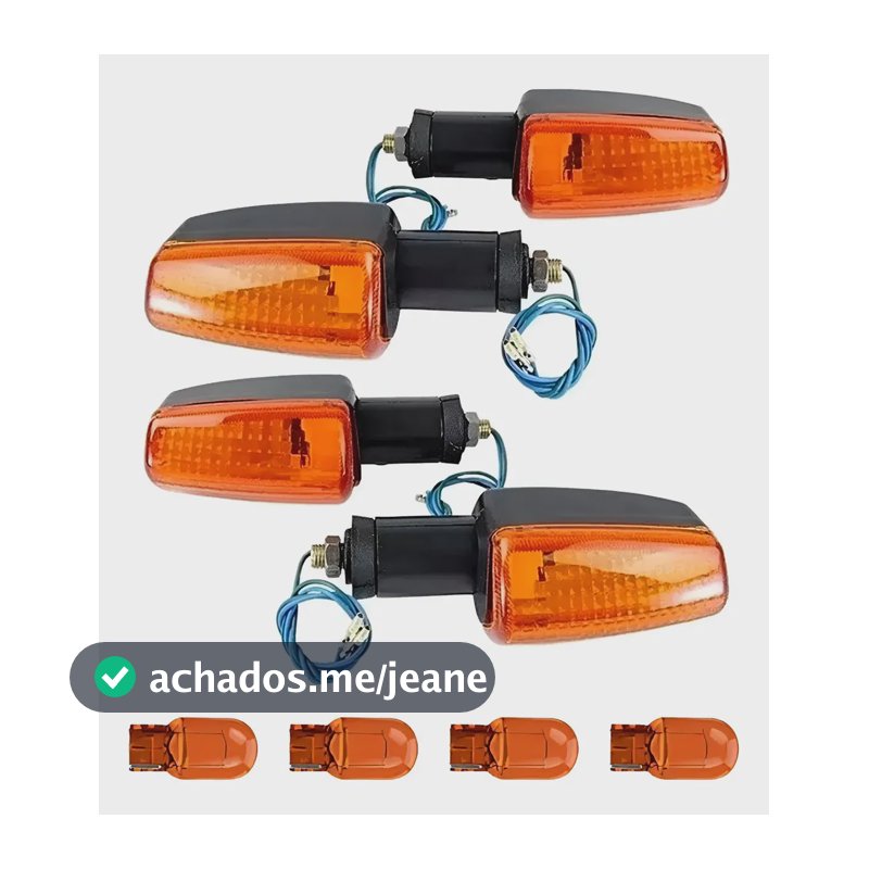 4 Pisca Com Lâmpada Cg Titan 150 Laranja Xre 2004 A 2008 Laranja