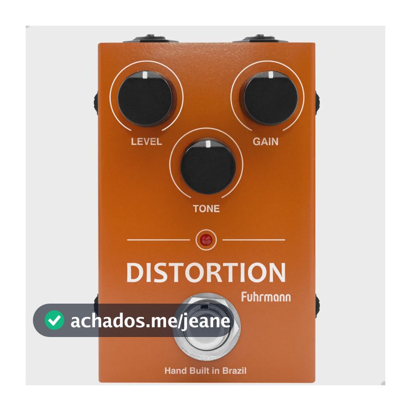 Pedal De Efeito Analógico Mini Distortion Fuhrmann Original Laranja