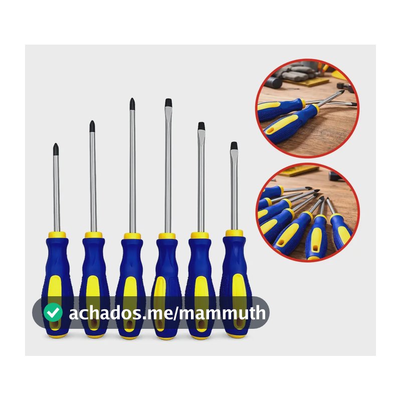 Kit De Jogo De Chave De Fenda E Philips 6 Peças Profissional