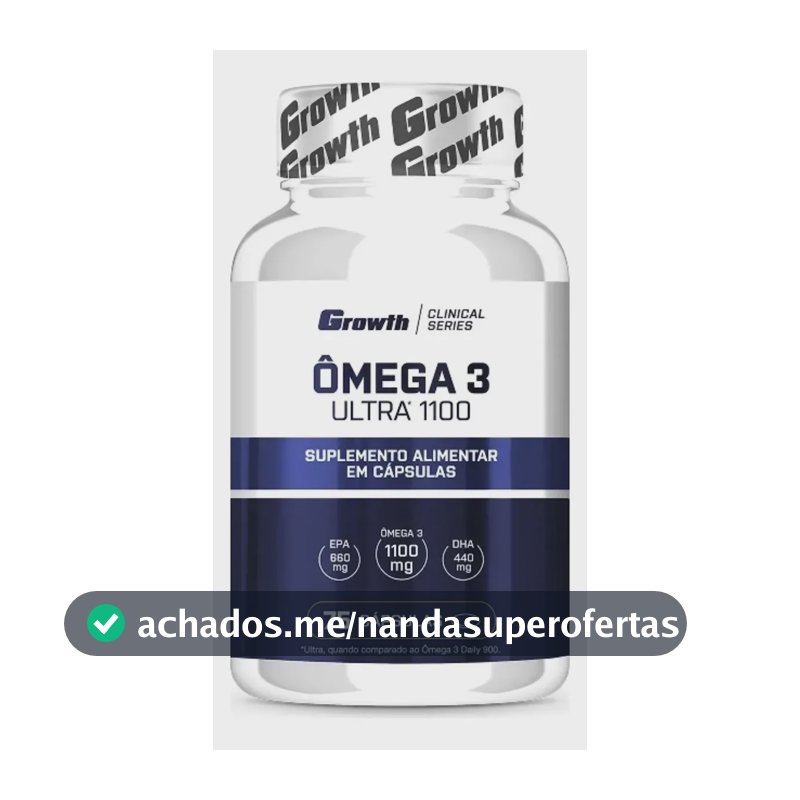 Omega 3 Óleo De Peixe Ultra 75 Softgel (caps) Growth Supplements