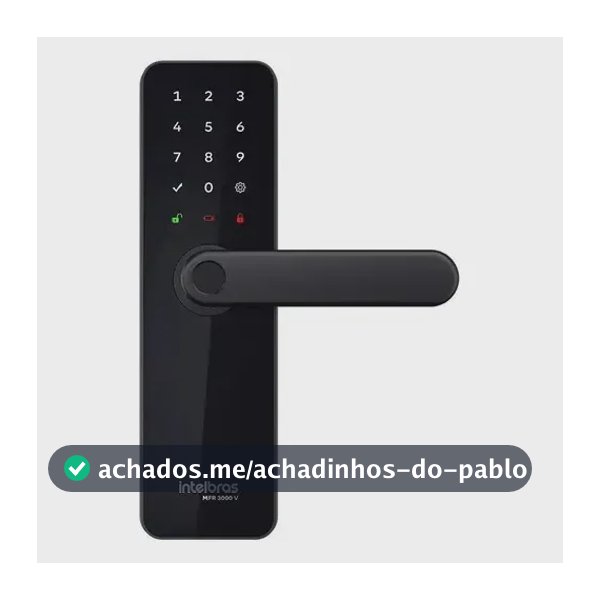 Fechadura Inteligente De Embutir Com Maçaneta Mfr 3000 V Intelbras