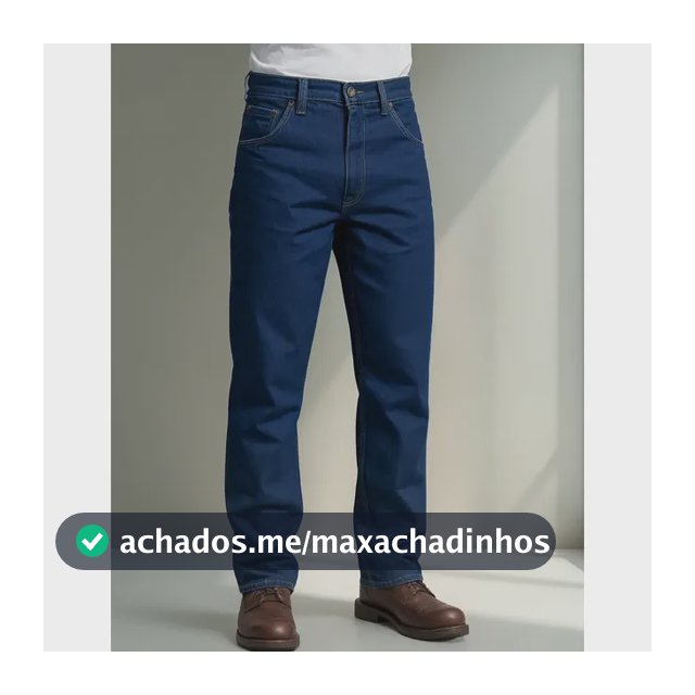 Calça Jeans Masculina Tradicional Tecido Grosso Reforçado