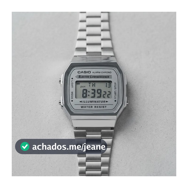 Relógio Casio Digital Prateado Modelo Clássico Vintage Retro Prateado
