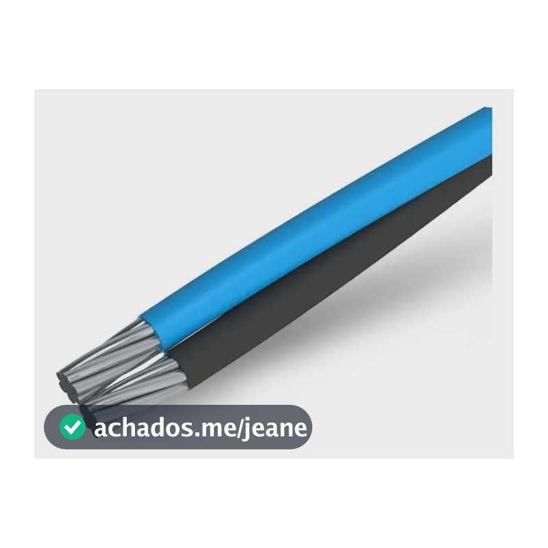 50 Metros Cabo Eletrico Fio Monofásico Duplex 10mm Ni Neutro Isolado Aluminio Extensão Condutor De Energia Eletrica Padrão Cabo Duplo Do Poste Ligação D Bomba Poço Artesiano Multiplex P/ Eletricista