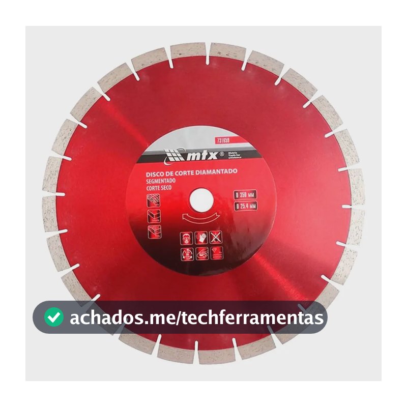Disco De Corte Diamantado P/ Asfalto 14 Pol 350x25,4 Mtx