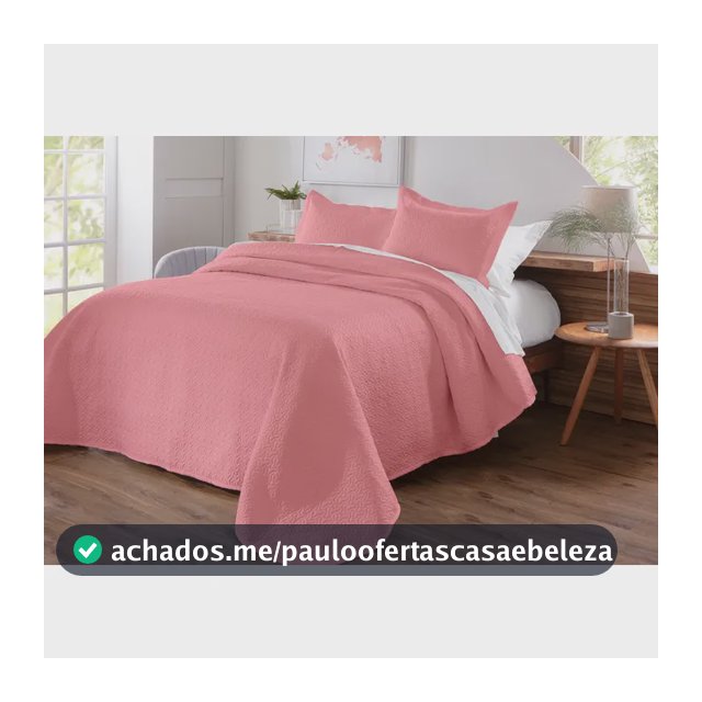 Colcha/cobre Leito Dupla Face Matelado Casal 3 Peças