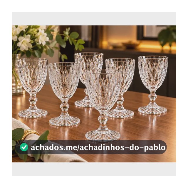 Conjunto 6 Taças Diamond Gamma 340ml Transparente