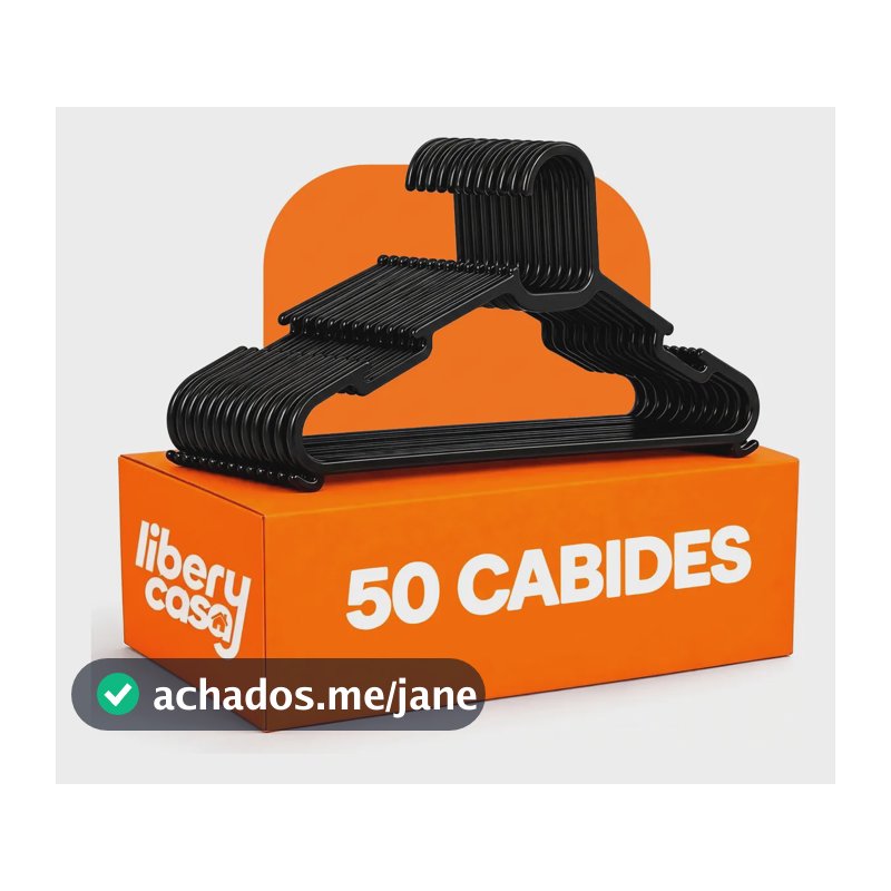 Kit 50 Cabide Adulto Preto Reforçado Organizador Combate Antideslizante Slim Adulto Kit Cabides Antiderrapante Para Roupa