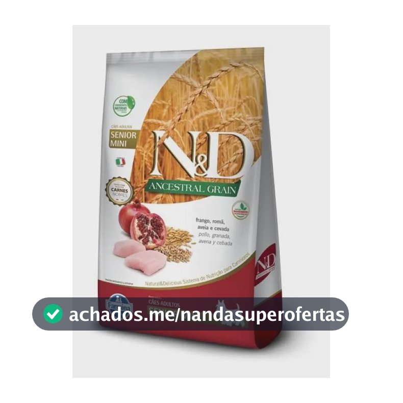 Ração N&D Ancestral Frango Sênior Mini Cães 2,5kg