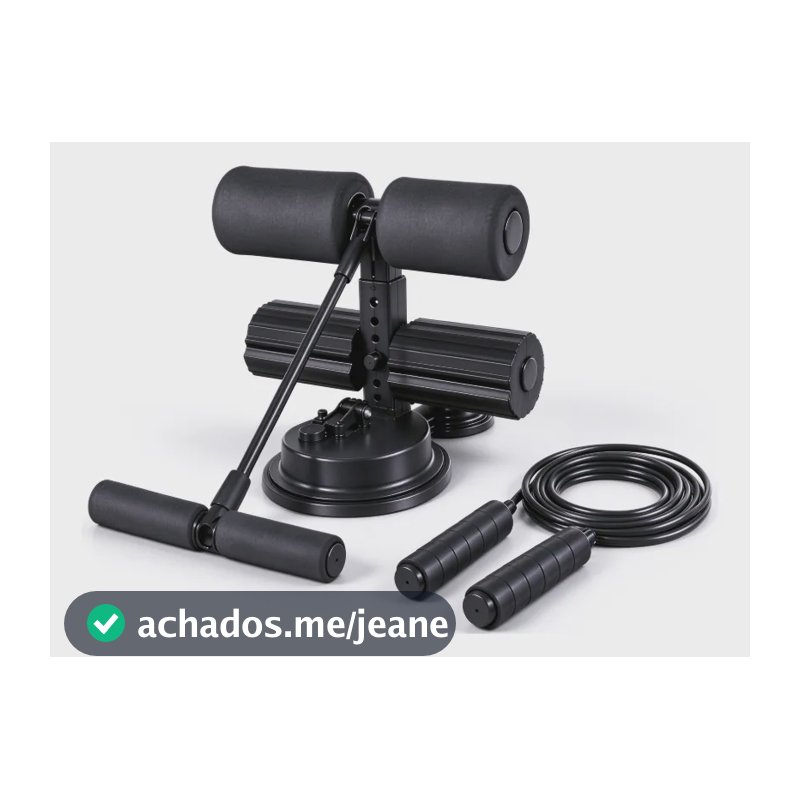 Aparelho Abdominal Com Ventosa Para Exercícios Em Casa Preto-pular Corda