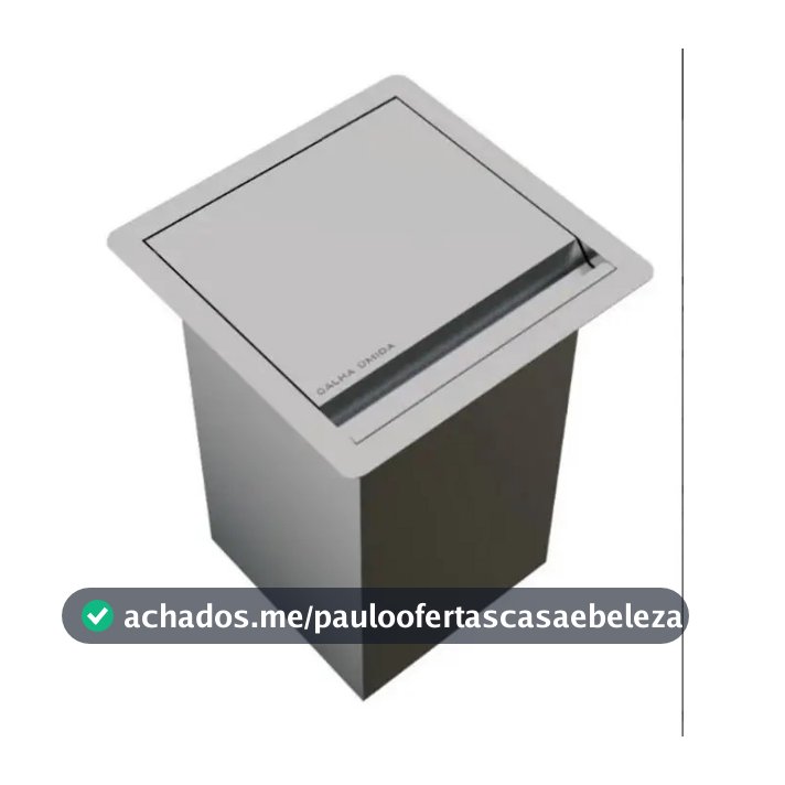 Lixeira De Embutir Quadrada Inox 7 Litros De Bancada