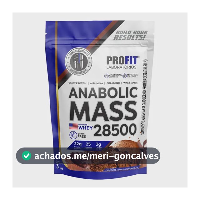 Anabolic Mass 28500 3kg Profit Labs Sabor Chocolate