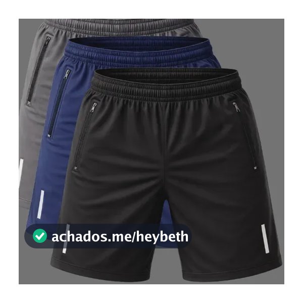 Kit 3 Bermuda Masculina Poliéster Pra Academia Caminhada Kit 1 G
