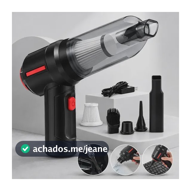 Mini Aspirador De Pó Portátil Recarregável Soprador Usb Automotivo 3em1 Sem Fio Premium Vácuo Limpeza Carro Multifuncional Casa Dr Hank