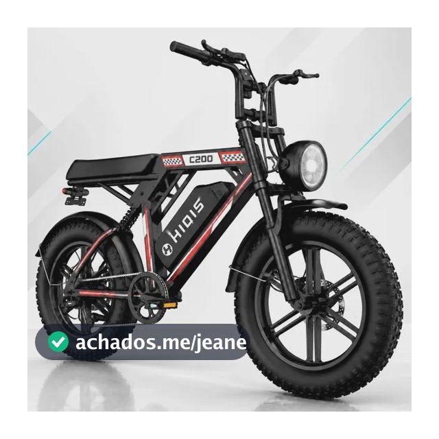 E-bike C200 Pneu Fat 750w Pico 1000w Speed Ate 55 Km/h Preto 21