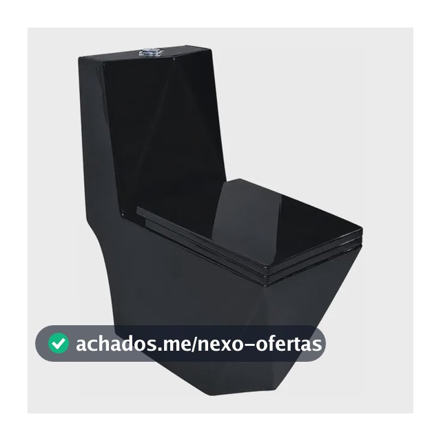 Vaso Sanitário Monobloco Preto Privada Caixa Acoplada Tubrax Preto