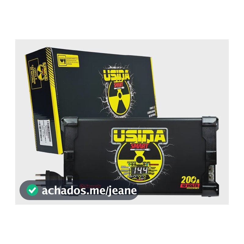 Fonte Carregador Usina 200a Smart Connect Mono 220v Preto