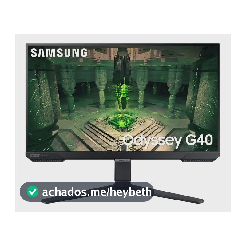 Monitor Samsung Odyssey G40 25" Preto, Full HD, IPS, 240Hz, 1ms, HDMI, FreeSync Premium, G-Sync