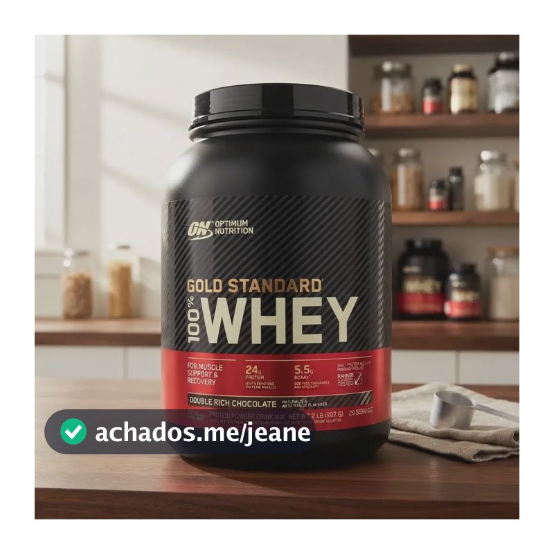 Proteína Optimum Nutrition Gold Standard 100% Whey em pó sabor Duplo chocolate intenso x 899g