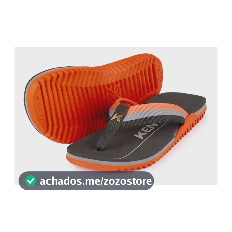 Sandália Kenner Unissex Nk6 Pro Laranja K/cinza/preto Liso 43