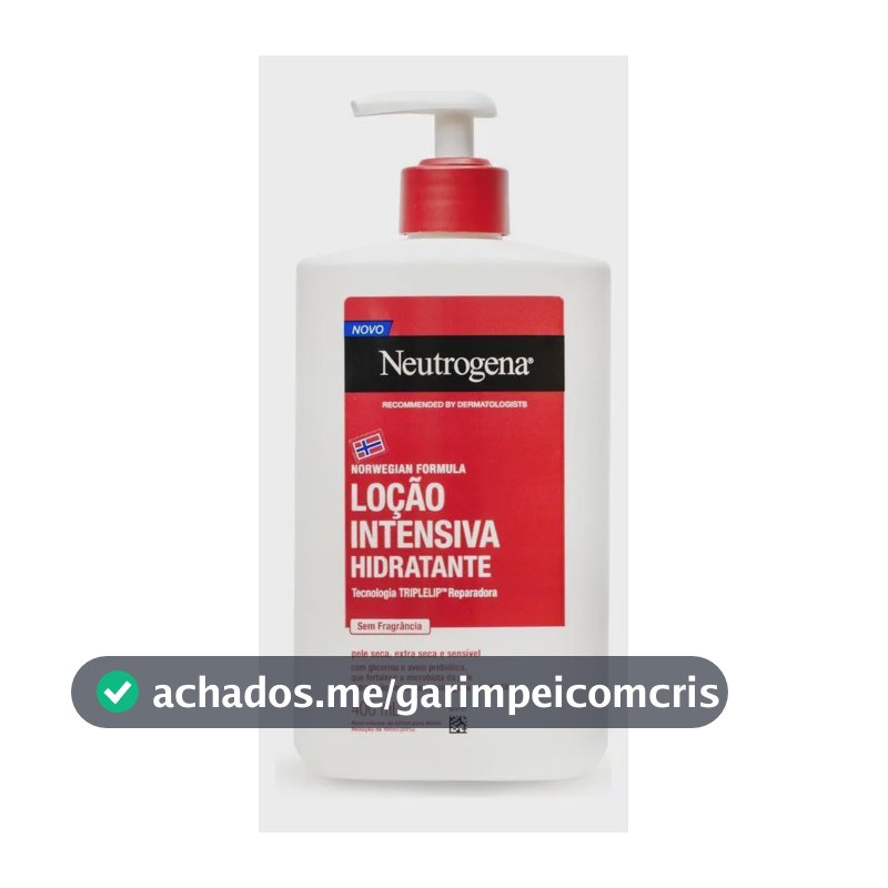 Hidratante Corporal Intensivo Neutrogena Norwegian sem fragrância, 400mL