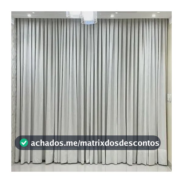 Cortina Trilho Duplo Gaze Linho C/ Blackout 100% 6m X 2,70