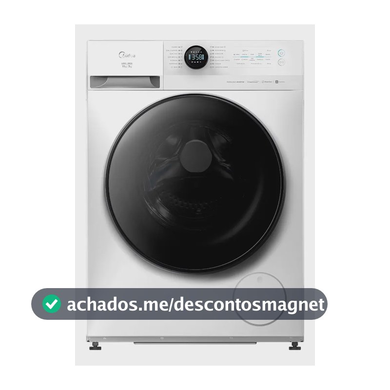 Lava E Seca 11kg Branca Slim Conectada Midea Branco