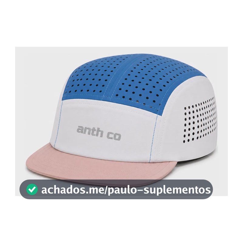 Boné Corrida Five Panel Fresh Anth Co Respirável Esportivo Branco / Azul Jeans / Rose Único Liso