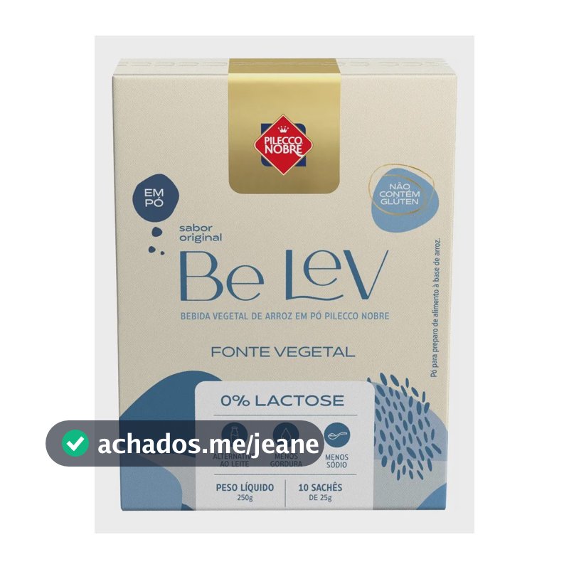 Bebida Vegetal De Arroz Em Pó Be Lev Pilecco Nobre Original