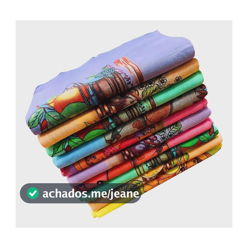 Pano De Prato Atacado Color Grande Premium Kit Com 10 Peças