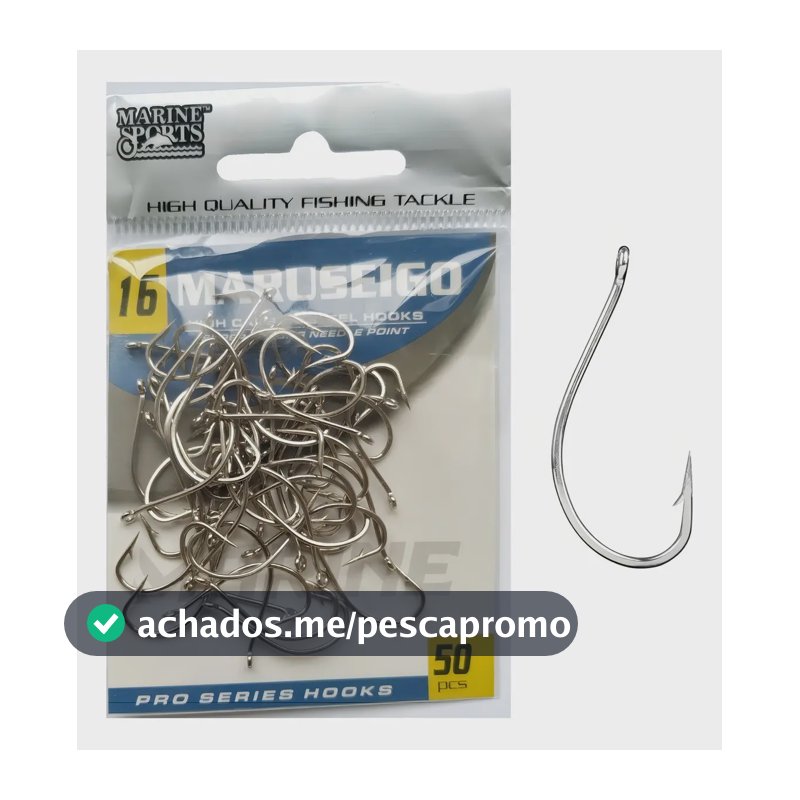 Anzol Marine Sports Maruseigo Cartela Com 50 - Anzol N 16