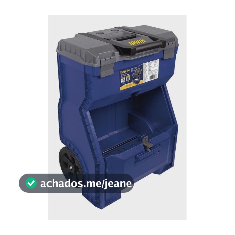 Caixa De Ferramentas Monobloco 18" C/ Rodas Iwst18800 Irwin Cor Azul