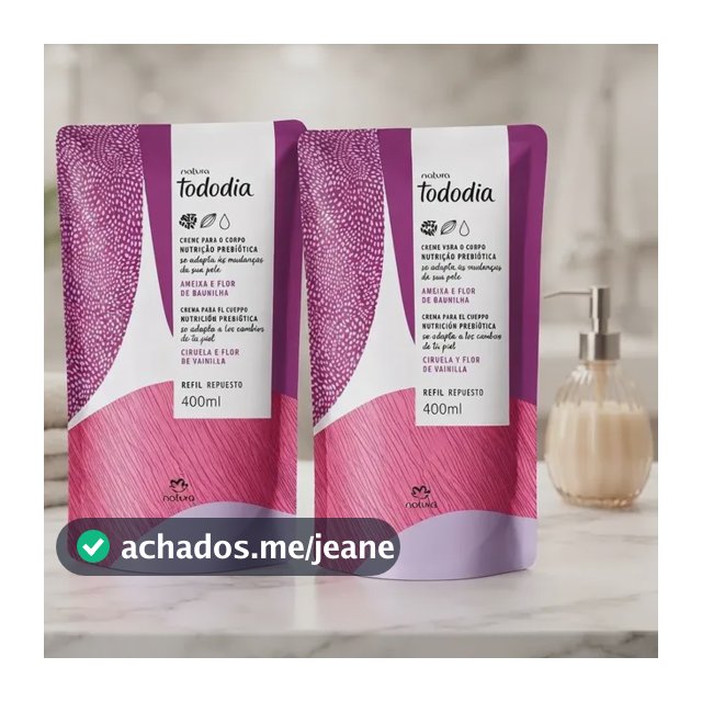 Kit 2 Refil Hidratante Natura Tododia 400ml Corporal