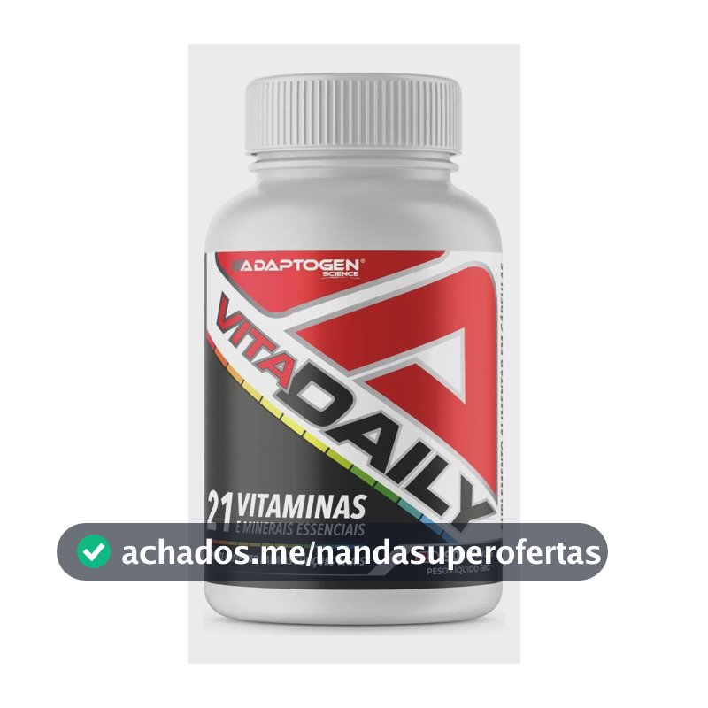 Suplemento em cápsula Adaptogen Vita Daily Sem sabor de 90 un