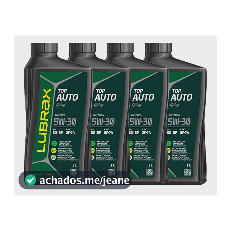Novo Oleo Lubrax Valora 5w30 Sq Kit Com 4 Oleos Lubrificante Sintetico