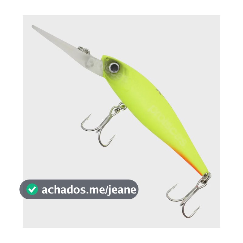Isca Artificial Yara Deep Shad Meia Água 6,5cm 6,2g Cor Verde Limão - Cor 56