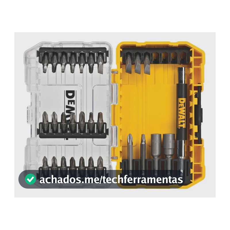 Jogo Bits Parafusadeira C/29 Pc Guia Magnético Dw2162 Dewalt