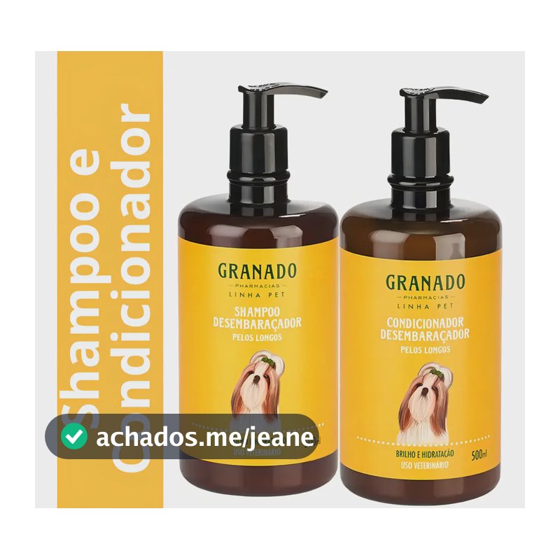Shampoo E Condicionador Granado Desembaraçador Pelos Longos Pet 500ml