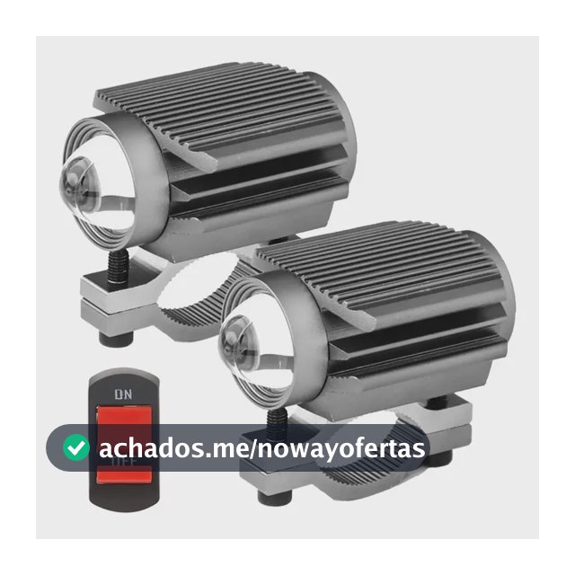Par Farol Milha Moto Led Auxiliar Neblina Lampada Farol 180w Cinza-escuro