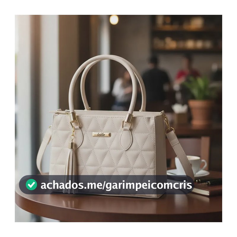 Bolsa Feminina Lorena Transversal Imediato Cor Marfim