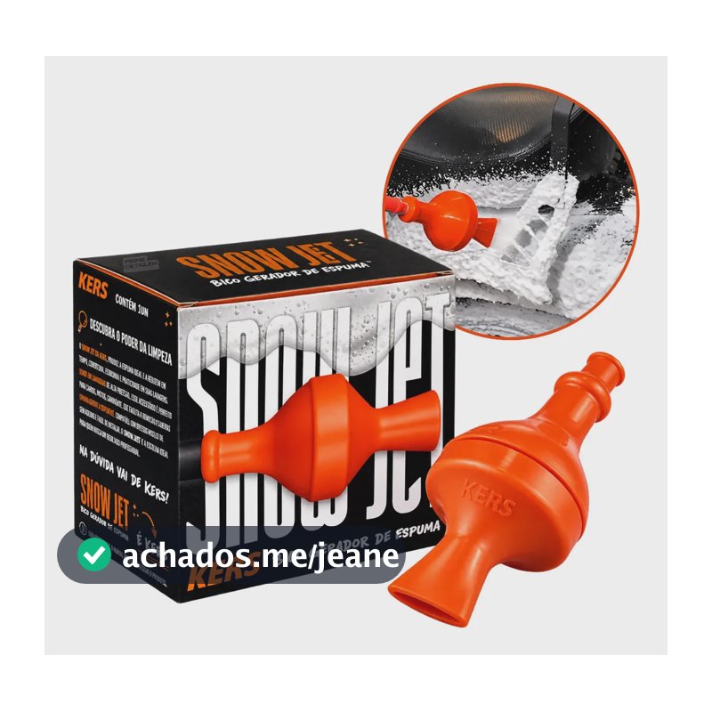 Bico Gerador De Espuma Snow Jet Kers Cor Laranja