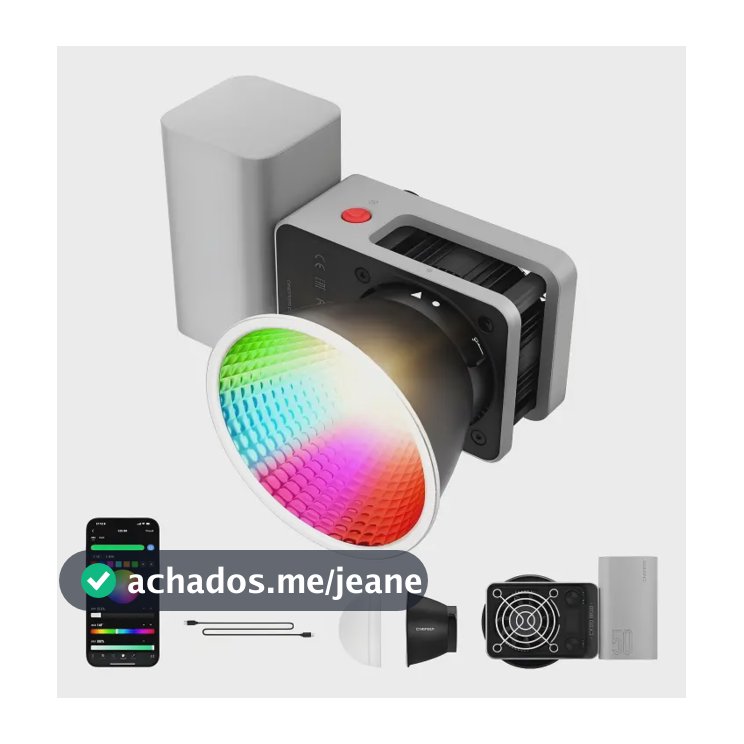Luz De Vídeo Portátil Zhiyun Cinepeer Cx50 Rgb 2700-6500k 127/220v Preto Rgb
