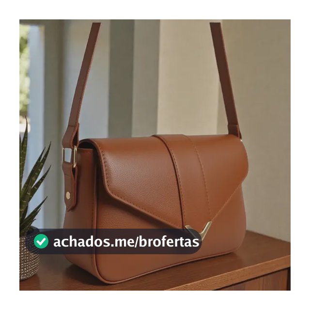 Bolsa Feminina Baguete De Ombro Com Detalhes Em Dourado